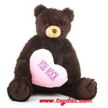 Plush Brown Bear with Heart